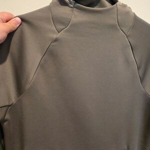 Gray Mock Neck Sweatshirt